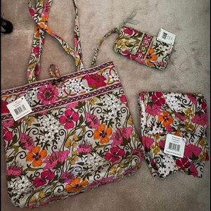 Vera Bradley Tote, Wallet and Tea Scarf